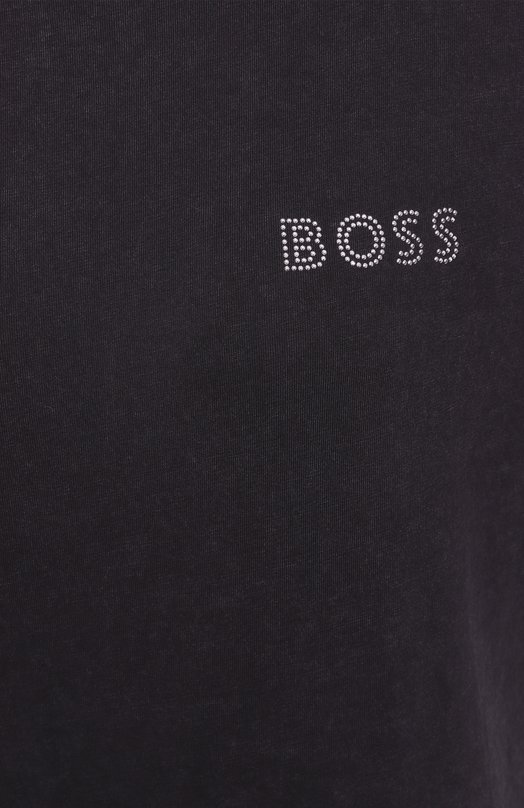 Хлопковая футболка BOSS Orange 50535106 Чёрный  50535106 Фото 6