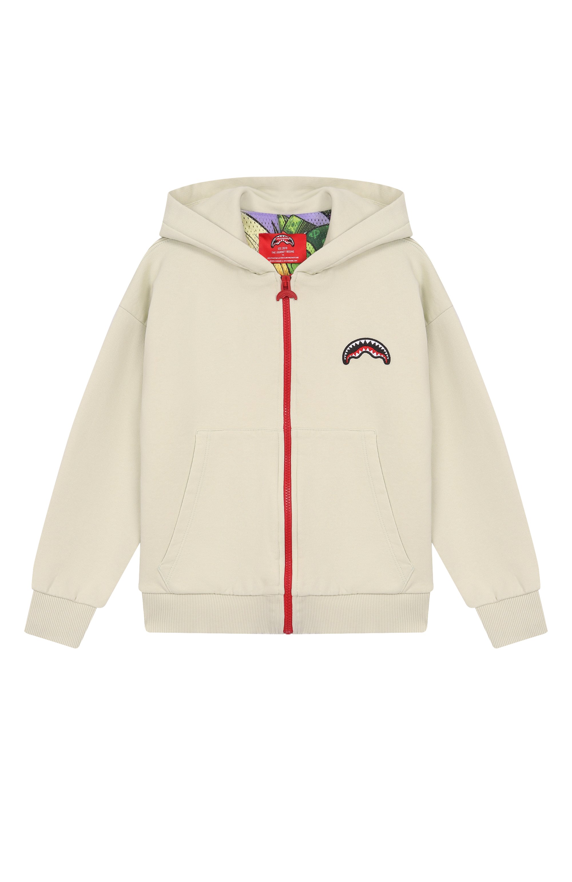 Хлопковая толстовка SPRAYGROUND, арт. SPY1421ESAGE/SH0W THE SHARK SAGE 0VER FULL ZIP H00, фото 1