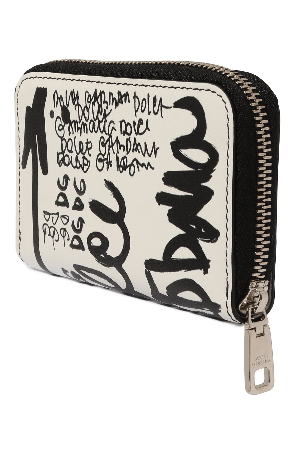 Кожаное портмоне DOLCE & GABBANA черно-белого цвета по цене 34850 руб., арт. BP2522/AD455, фото 2 Кожаное портмоне DOLCE & GABBANA, арт. BP2522/AD455, фото 2