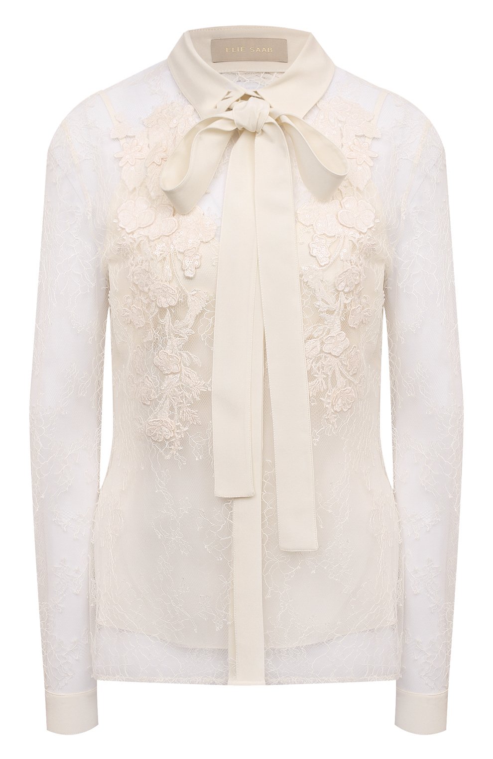 Блузка ELIE SAAB кремового цвета по цене 207000 руб., арт. 15235, фото 1 Блузка ELIE SAAB, арт. 15235, фото 1