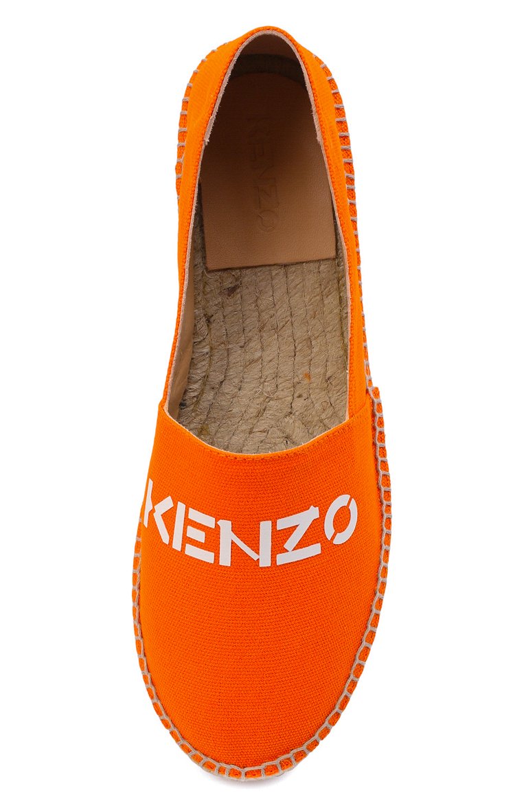 Женские текстильные эспадрильи KENZO оранжевого цвета, арт. FC52ES182F77 | Фото 6 (Материал внешний: Текстиль; Материал внутренний: Натуральная кожа, Текстиль; Подошва: Платформа; Каблук высота: Низкий; Региональные ограничения белый список (Axapta Mercury): RU, Не проставлено)