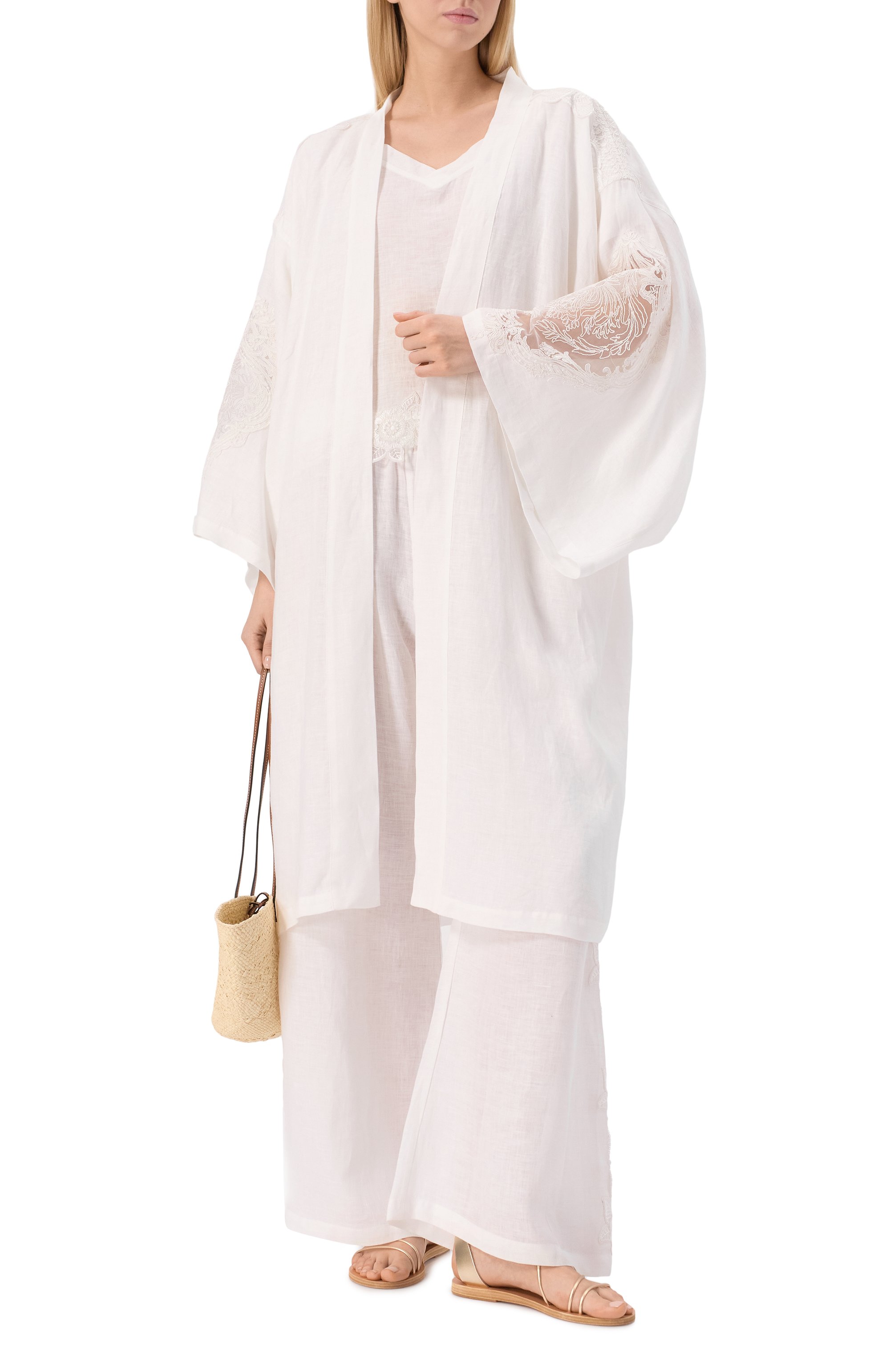 Кимоно изо льна и вискозы MAURIZIO, арт. W07010679, фото 2