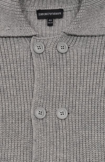 Кардиган из хлопка и шерсти EMPORIO ARMANI, арт. EB000653/AF17338, фото 3