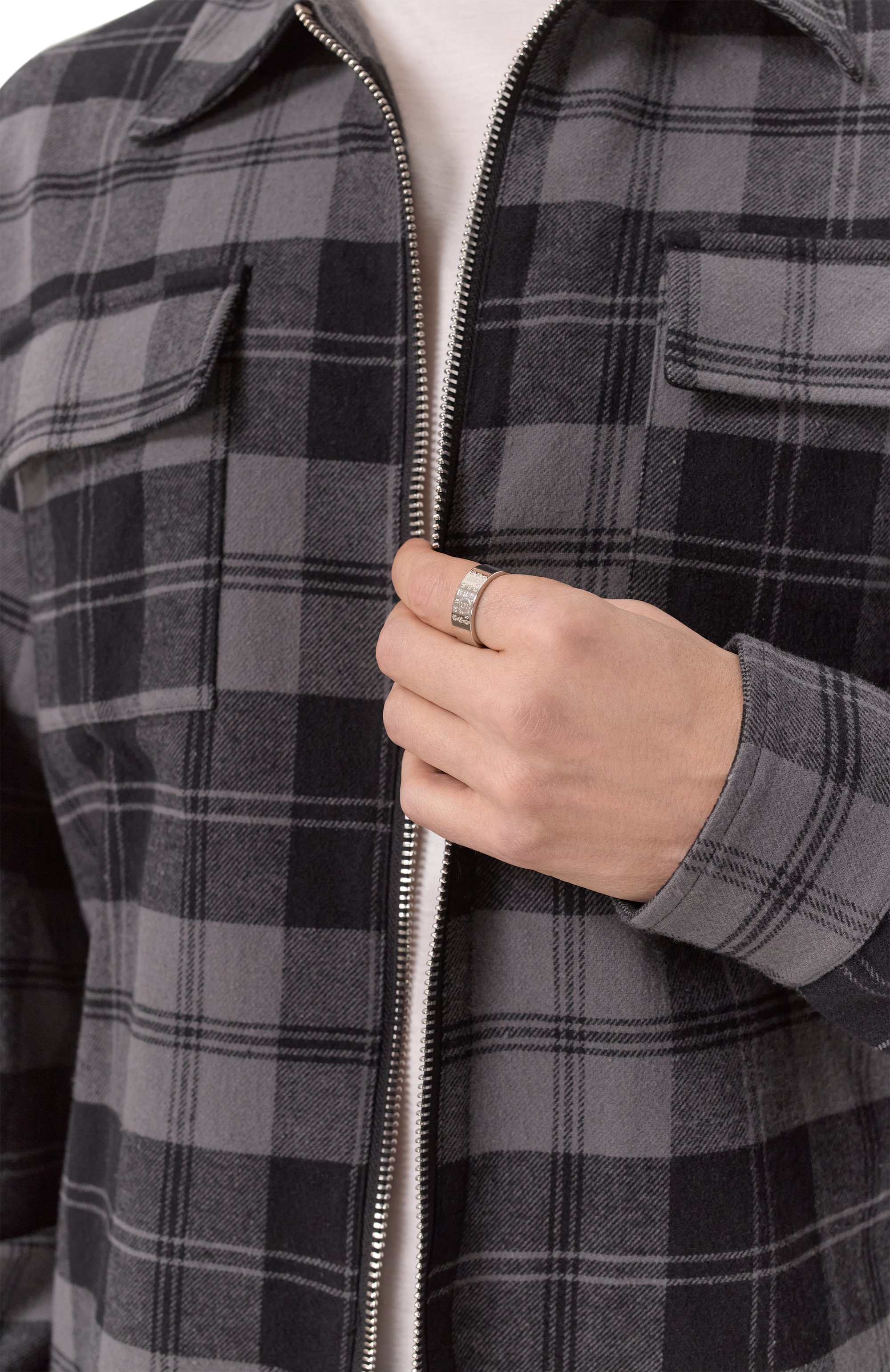 Кольцо MM6, арт. SM6UQ0057 P6469/PALLADIUM, фото 2