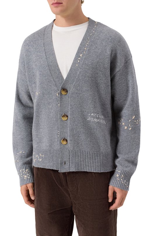 Кардиган DOMREBEL M 0FFICE/KNIT CARDIGAN Серый  M 0FFICE/KNIT CARDIGAN Фото 3