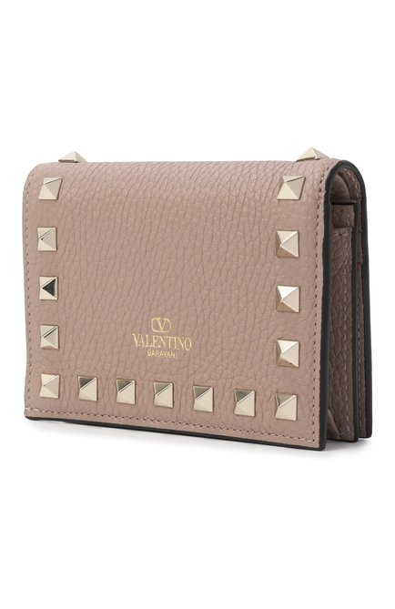Женский кожаное портмоне VALENTINO бежевого цвета, арт. 6W2P0P39/VSH | Фото 2 (Материал: Натуральная кожа; Нос: Не проставлено; Материал сплава: Проставлено)