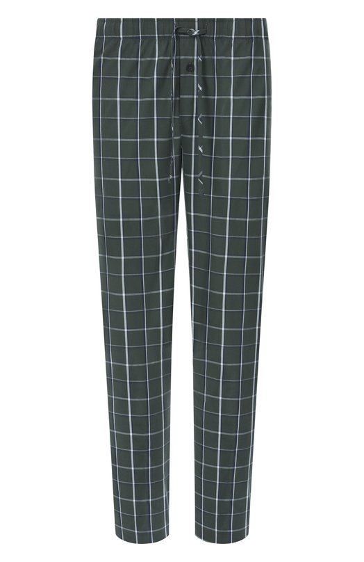 Хлопковые домашние брюки Hanro 075114 Зелёный 075114