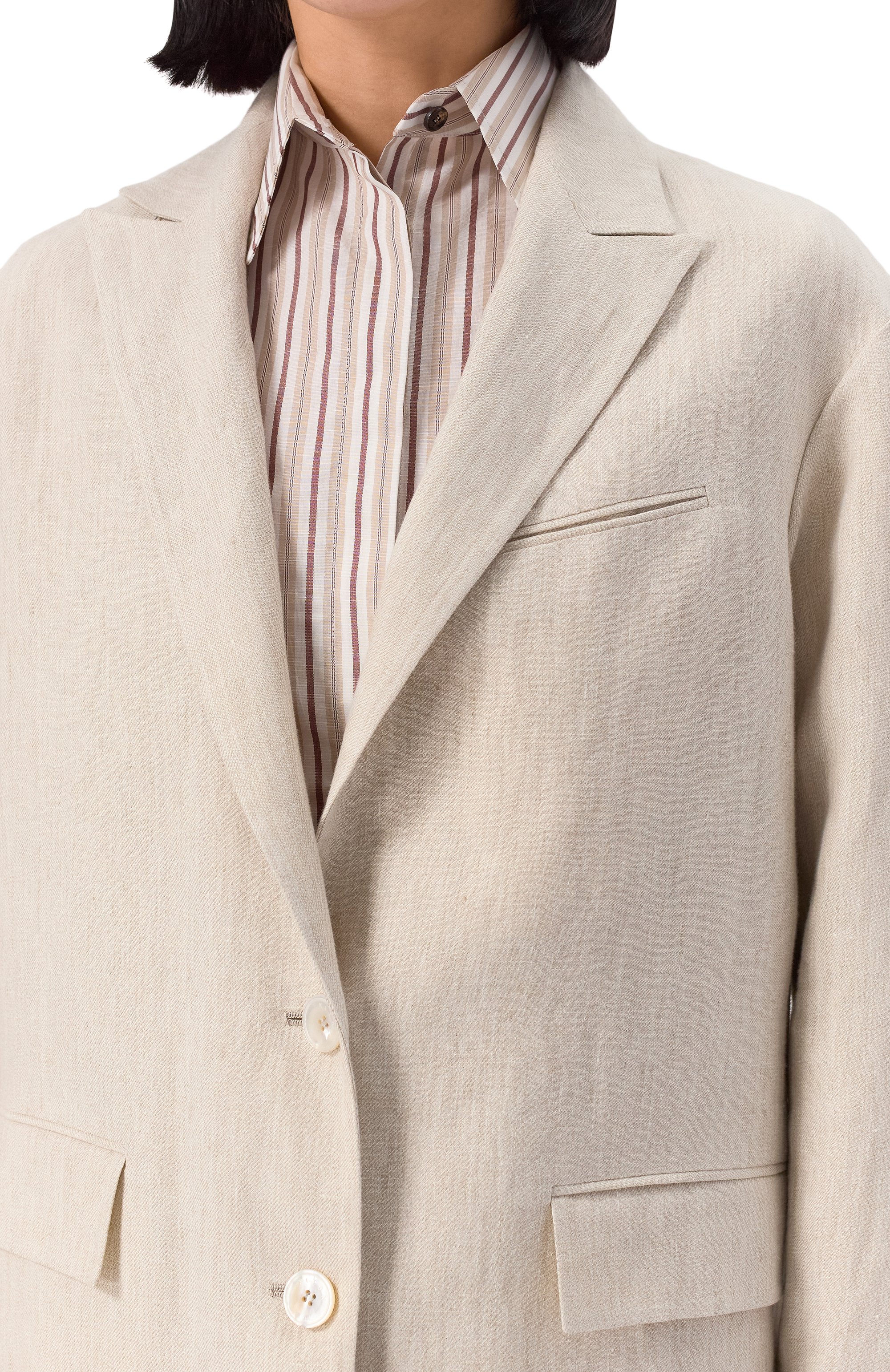 Льняной жакет KITON, арт. D53502K0635E05, фото 5