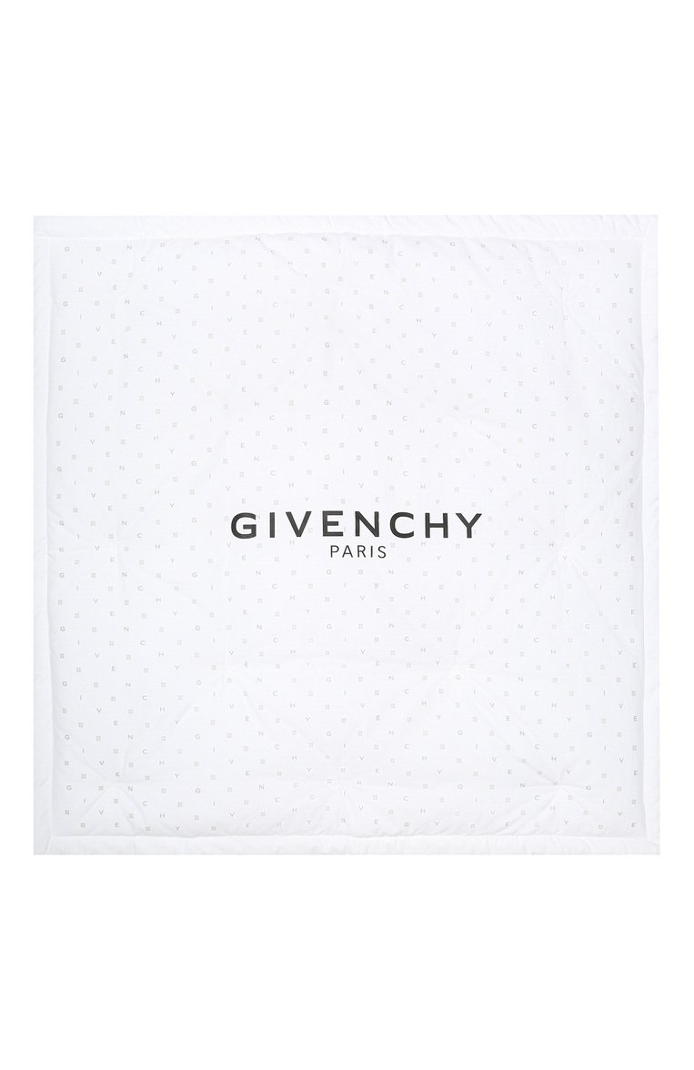 Детского хлопковое одеяло GIVENCHY белого цвета, арт. H90H41 | Фото 3 (Материал: Текстиль, Хлопок; Материал сплава: Проставлено; Нос: Не проставлено; Статус проверки: Проверена категория)