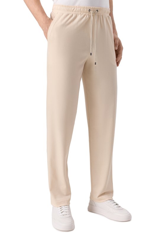 Хлопковые домашние брюки Zimmerli 1357-21143 Бежевый  1357-21143 Фото 3