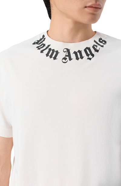 Хлопковая футболка PALM ANGELS, арт. PMAA109S26JER008, фото 5