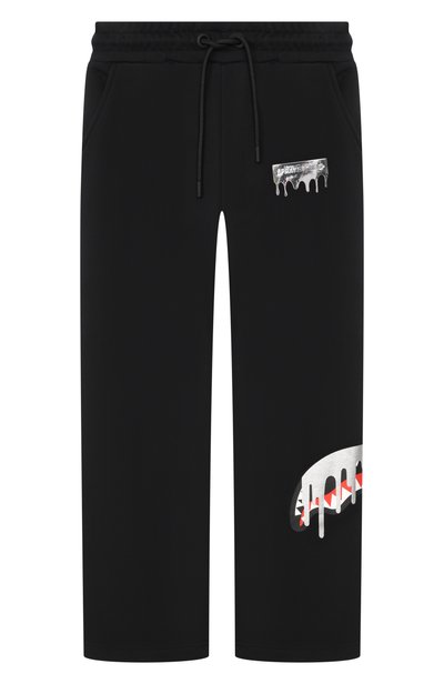 Хлопковые брюки SPRAYGROUND, арт. SPY1574GBLK/SILVER DRIP 0VER PANTS BLACK