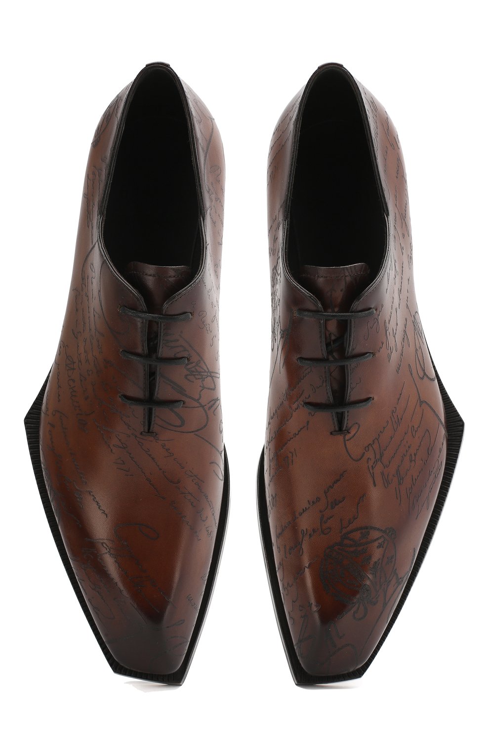 Кожаные оксфорды BERLUTI темно-коричневого цвета по цене 217000 руб., арт. S5082-001, фото 5 Кожаные оксфорды BERLUTI, арт. S5082-001, фото 5