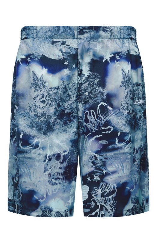 Шорты из вискозы Off-White 0MCB092S26FAB004 Синий 0MCB092S26FAB004