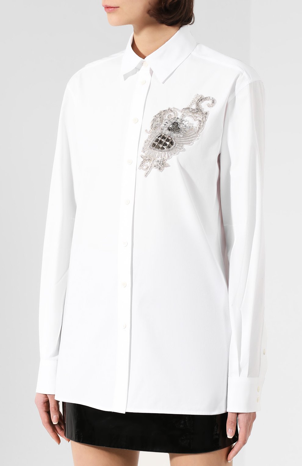 Хлопковая рубашка BALMAIN белого цвета по цене 118500 руб., арт. SF02003/P024, фото 3 Хлопковая рубашка BALMAIN, арт. SF02003/P024, фото 3