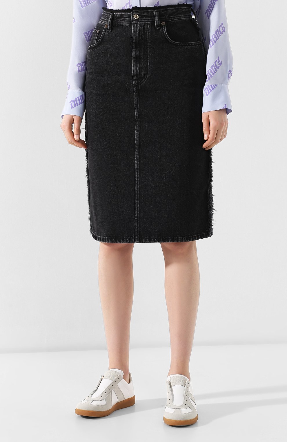 Джинсовая юбка ACNE STUDIOS черного цвета по цене 23100 руб., арт. AF0044, фото 3 Джинсовая юбка ACNE STUDIOS, арт. AF0044, фото 3