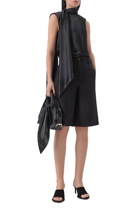 Шорты из шерсти и лиоцелла Isabel Benenato DW64S26 Чёрный  DW64S26 Фото 2