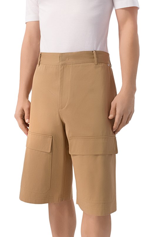 Хлопковые шорты MSGM 4040MB03/267104 Бежевый  4040MB03/267104 Фото 3