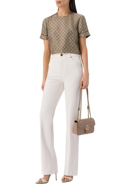 Сумка gg marmont small GUCCI бежевого цвета по цене 399500 руб., арт. 446744/AAER0, фото 3 Сумка gg marmont small GUCCI, арт. 446744/AAER0, фото 3