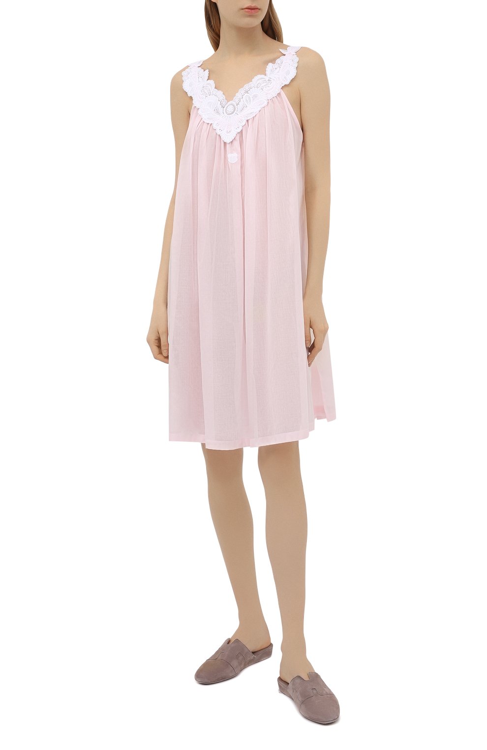 Хлопковая сорочка CELESTINE розового цвета по цене 29950 руб., арт. 30002675/AMINA-1 BD, фото 2 Хлопковая сорочка CELESTINE, арт. 30002675/AMINA-1 BD, фото 2