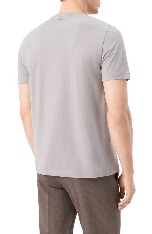 Хлопковая футболка Corneliani 25G588-2525064 Серый  25G588-2525064 Фото 4