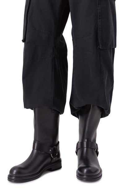 Кожаные сапоги DOLCE & GABBANA черного цвета по цене 182000 руб., арт. A70164/AI448, фото 3 Кожаные сапоги DOLCE & GABBANA, арт. A70164/AI448, фото 3