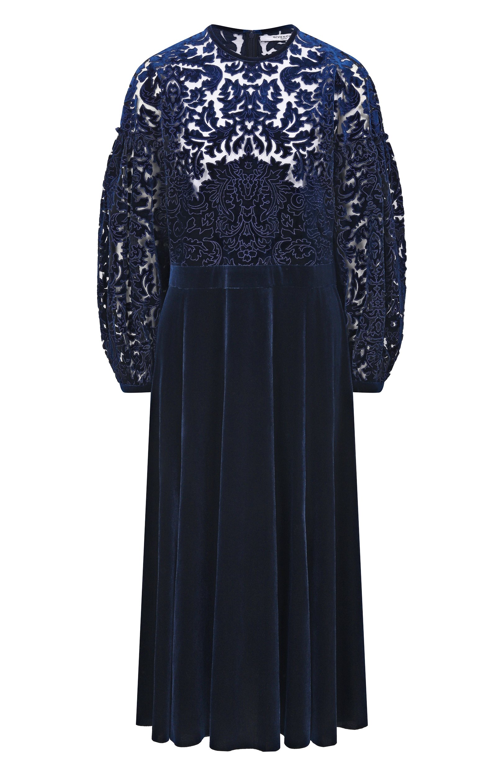 Бархатное платье GIVENCHY темно-синего цвета по цене 2120000 руб., арт. 15I/2070/119, фото 1 Бархатное платье GIVENCHY, арт. 15I/2070/119, фото 1
