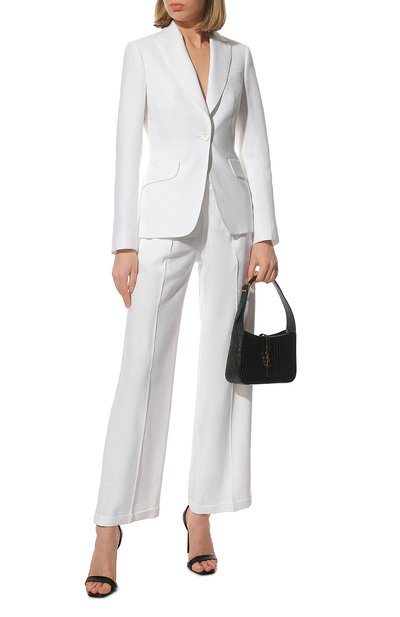 Брюки изо льна и вискозы KITON белого цвета по цене 85700 руб., арт. D48122K09T84, фото 2 Брюки изо льна и вискозы KITON, арт. D48122K09T84, фото 2