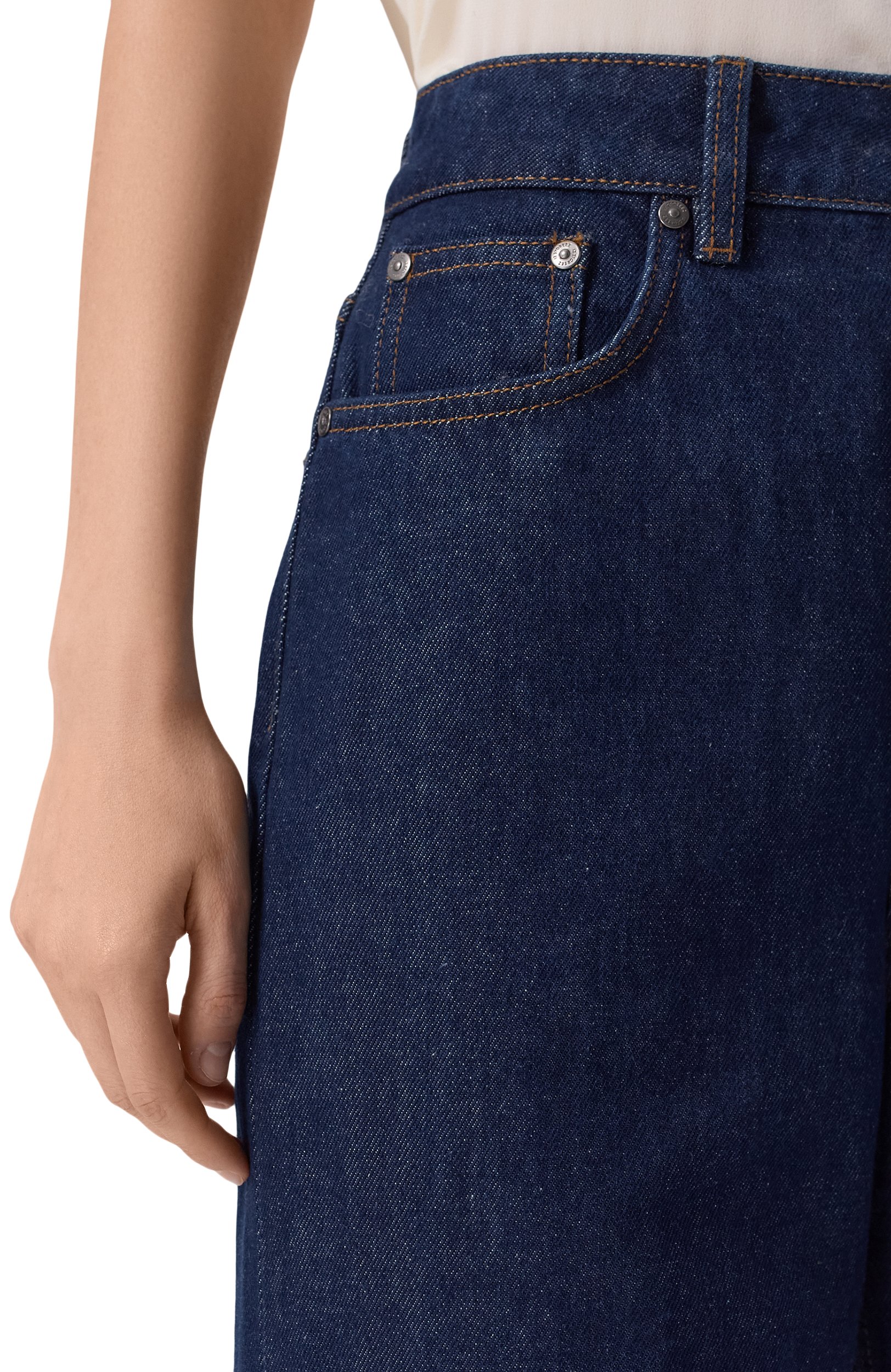 Джинсы wide leg 415 12 STOREEZ темно-синего цвета по цене 17000 руб., арт. 138212, фото 5 Джинсы wide leg 415 12 STOREEZ, арт. 138212, фото 5