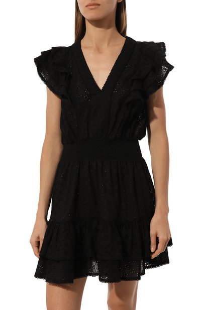 Хлопковое платье POUPETTE ST BARTH, арт. WCCR24N0BLA, фото 3