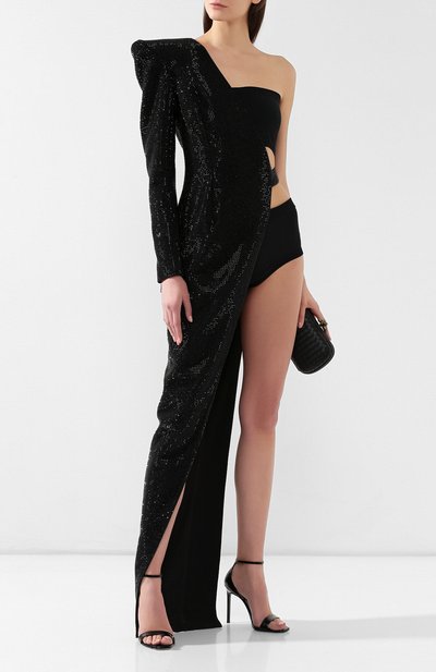Платье BALMAIN черного цвета по цене 358000 руб., арт. RF06967/207D, фото 2 Платье BALMAIN, арт. RF06967/207D, фото 2