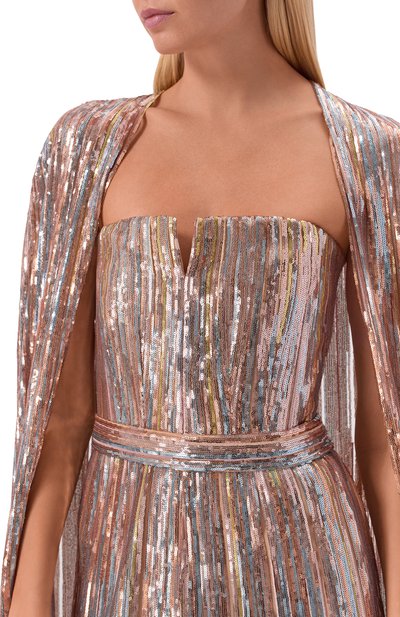Платье с отделкой пайетками ELIE SAAB, арт. D1060NR26/YA056, фото 4