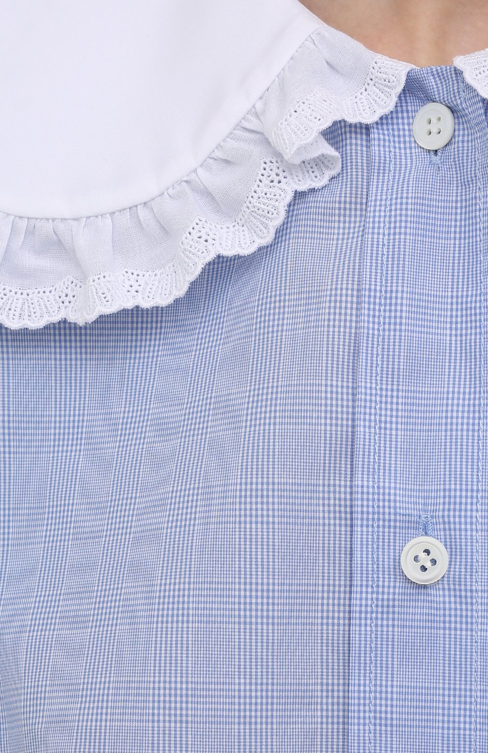 Хлопковая рубашка MIU MIU, арт. MK1570-1SCC-F0012, фото 5