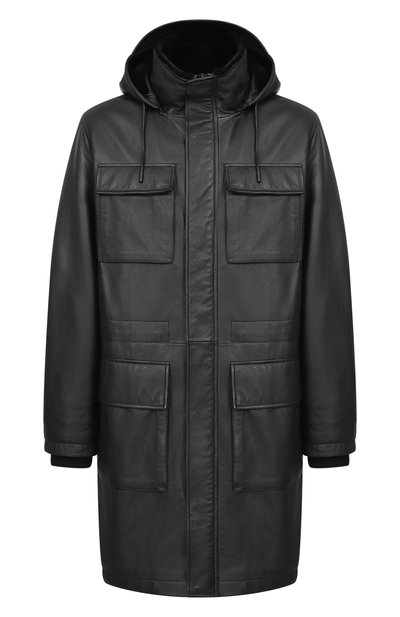 Мужская кожаное пальто с подкладкой из бобра MVST, арт. M25.1PM.0007/BIG SIZE/CERV0 SILKY