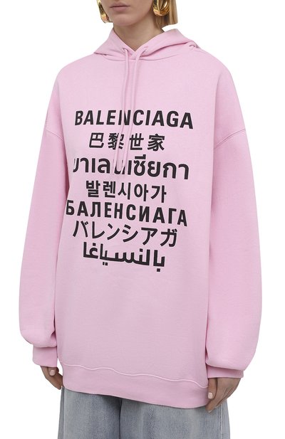 Худи BALENCIAGA розового цвета по цене 123000 руб., арт. 641529/TJVI6, фото 3 Худи BALENCIAGA, арт. 641529/TJVI6, фото 3