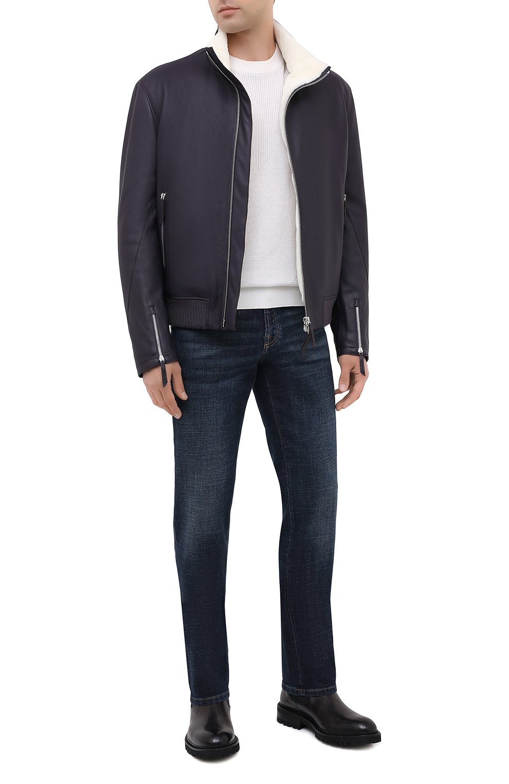 Кожаный бомбер ANDREA CAMPAGNA, арт. 93900H3386850, фото 2