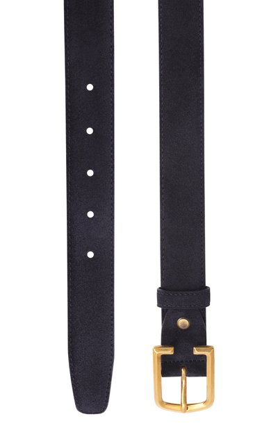 Замшевый ремень CORNELIANI темно-синего цвета по цене 54900 руб., арт. 28V312/2A20822, фото 3 Замшевый ремень CORNELIANI, арт. 28V312/2A20822, фото 3