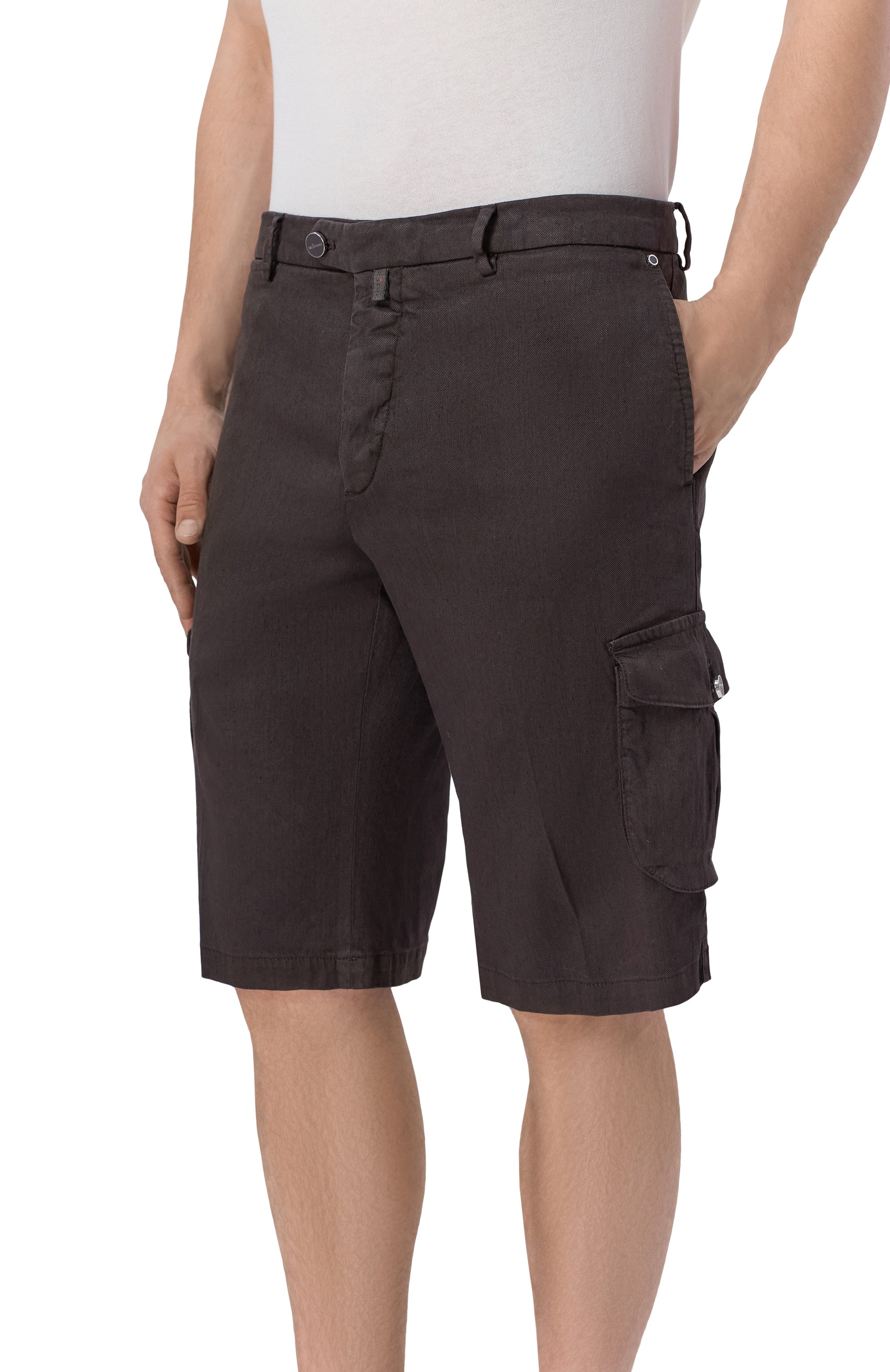 Шорты изо льна и хлопка KITON, арт. UFPPBK0603H, фото 3