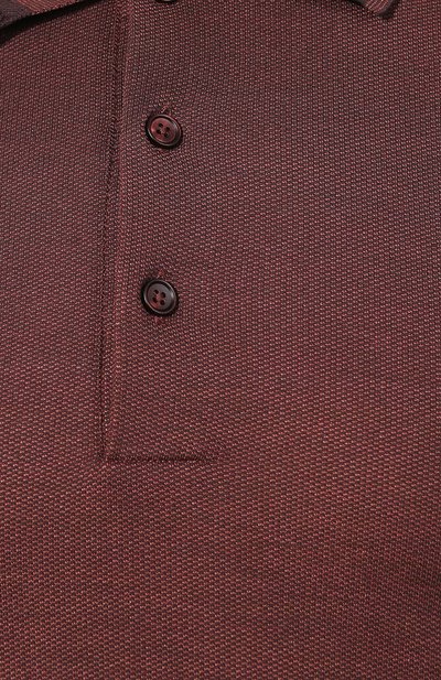 Поло из смеси хлопка и шелка ZEGNA, арт. UU541/746, фото 5