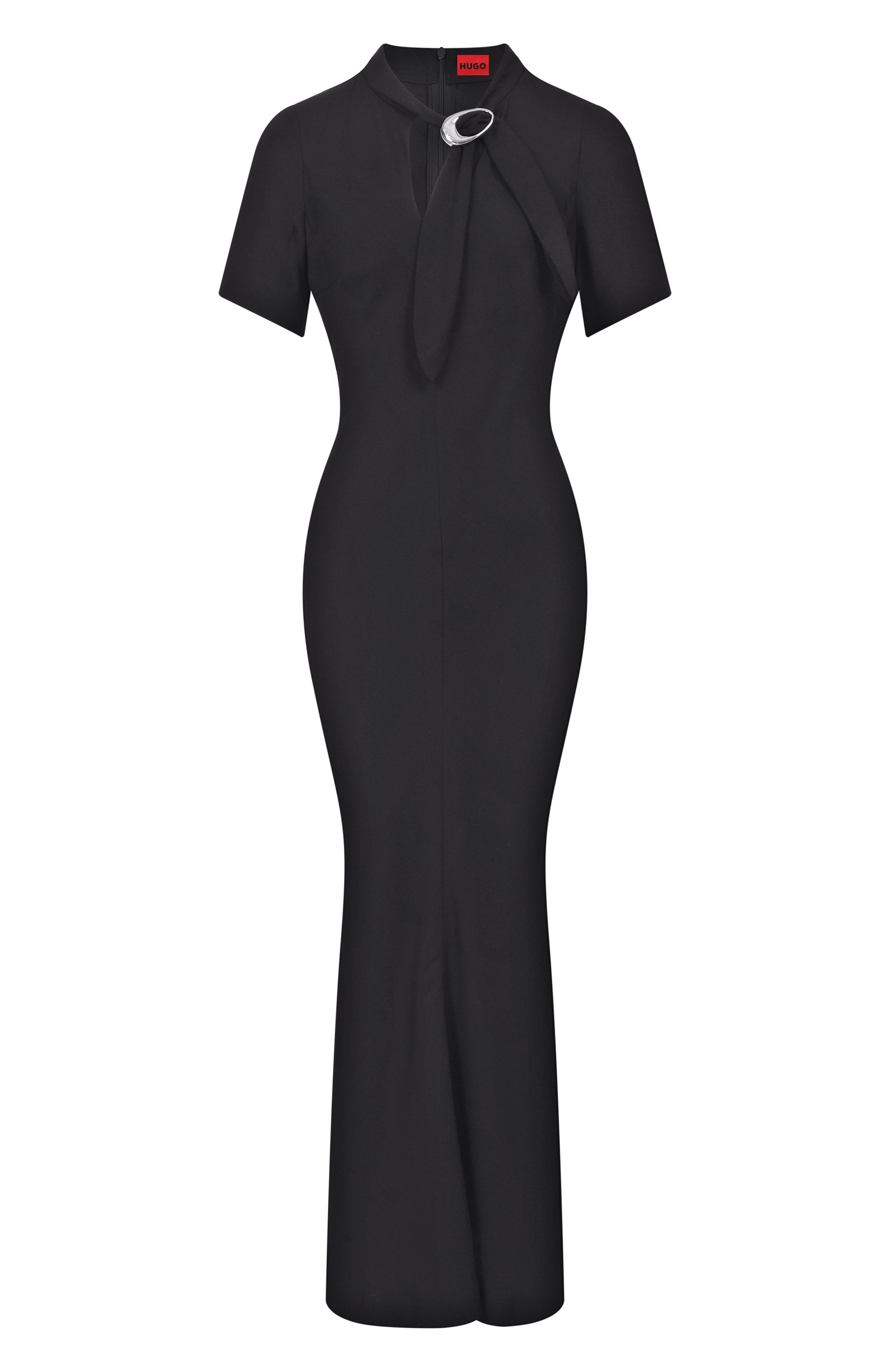 Платье из вискозы HUGO черного цвета по цене 43450 руб., арт. 50554051, фото 1 Платье из вискозы HUGO, арт. 50554051, фото 1