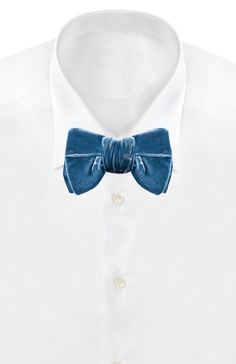 Галстук-бабочка из вискозы TOM FORD голубого цвета по цене 21950 руб., арт. 2TF01/4CH, фото 2 Галстук-бабочка из вискозы TOM FORD, арт. 2TF01/4CH, фото 2