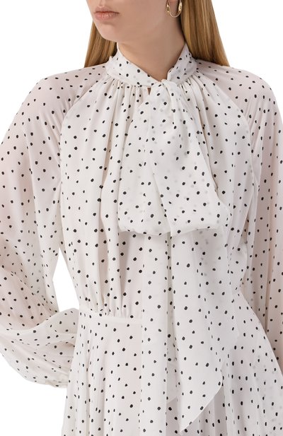 Шелковое платье YVON белого цвета по цене 129800 руб., арт. 0 160017, фото 4 Шелковое платье YVON, арт. 0 160017, фото 4