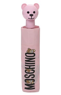 Женский складной зонт MOSCHINO розового цвета, арт. 8068-0PENCL0SE | Фото 4 (Материал: Металл, Текстиль, Синтетический материал; Нос: Не проставлено; Материал сплава: Проставлено)
