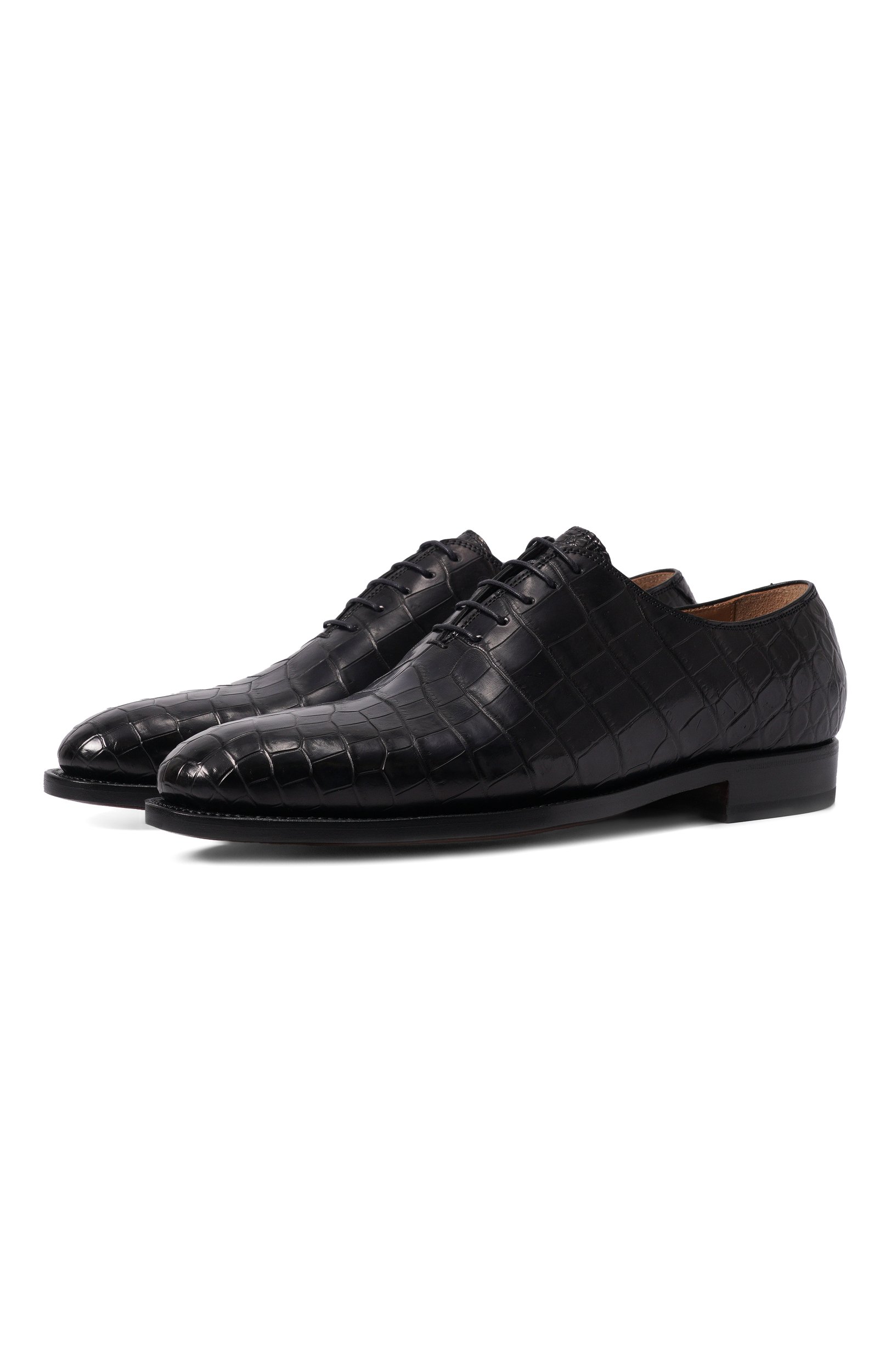Оксфорды из кожи крокодила KITON, арт. USSA097N00102, фото 1
