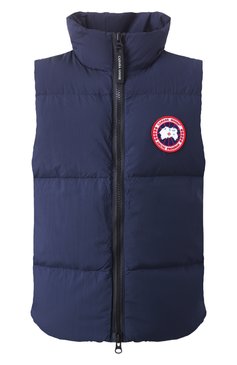 Мужской пуховый жилет CANADA GOOSE темно-синего цвета, арт. 2804M | Фото 1 (Материал внешний: Синтетический материал; Длина (в�ерхняя одежда): Короткие; Материал подклада: Синтетический материал; Материал утеплителя: Пух и перо; Мужское Кросс-КТ: жилеты-объемные; Стили: Кэжуэл)