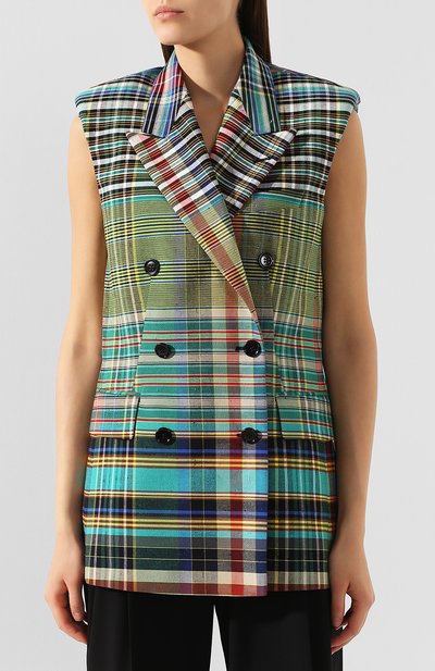 Хлопковый жилет DRIES VAN NOTEN разноцветного цвета по цене 66150 руб., арт. 191-10440-7036, фото 3 Хлопковый жилет DRIES VAN NOTEN, арт. 191-10440-7036, фото 3