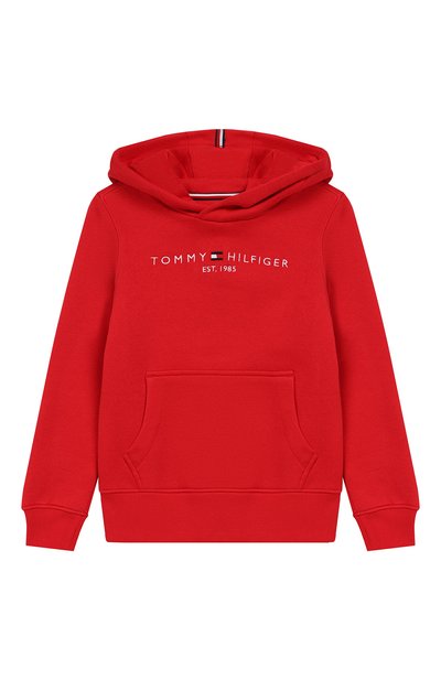 Худи TOMMY HILFIGER красного цвета по цене 5990 руб., арт. KB0KB05057, фото 1 Худи TOMMY HILFIGER, арт. KB0KB05057, фото 1