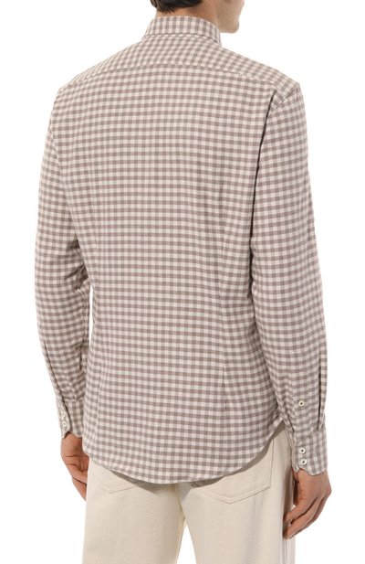 Хлопковая рубашка VAN LAACK темно-бежевого цвета по цене 21450 руб., арт. R0Y-TFK/151927, фото 4 Хлопковая рубашка VAN LAACK, арт. R0Y-TFK/151927, фото 4