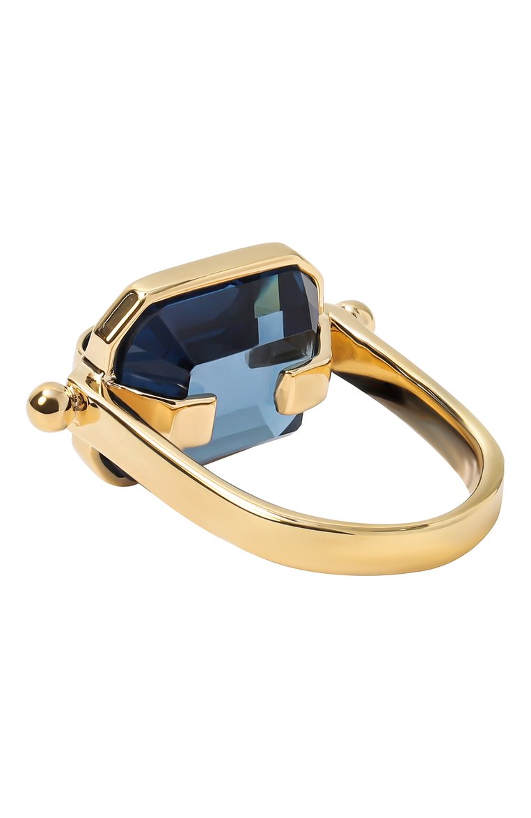 Женское кольцо CRYSTALLINE JEWELLERY синего цвета, арт. 652В | Фото 3 (Нос: Не проставлено; Региональные ограничения белый список (Axapta Mercury): Не проставлено; Материал: Кристаллы, Металл)