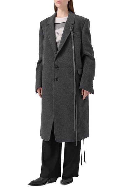 Шерстяное пальто ANN DEMEULEMEESTER, арт. B0010184/FA510, фото 3